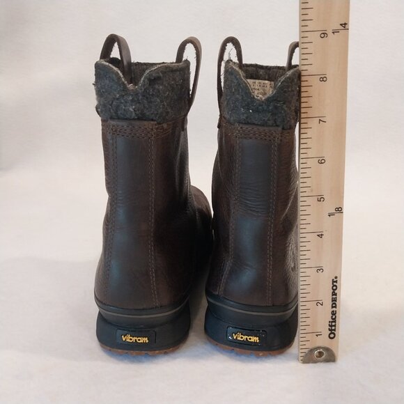 Timberland Brown Leather Boots Mens 8 Earthkeepers Waterproof Climapath Vibram - Picture 10 of 12